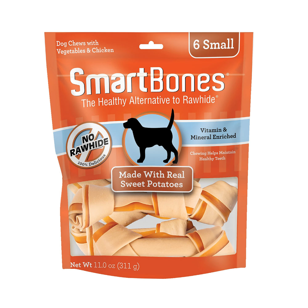 SmartBones os patate-douce petit : friandise savoureuse et facile à mâcher.