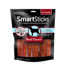 SmartBones SmartSticks boeuf et légumes, extérieur croquant et intérieur poulet, friandise attrayante.