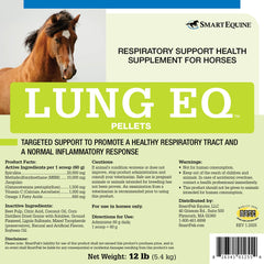 SmartEquine Lung EQ Pellets flacon présentation, dose quotidienne au service de la respiration.
