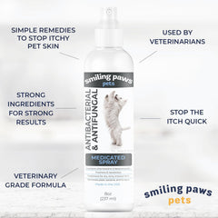 Bouteille Smiling Paws Pets, application facile sur zones sensibles.