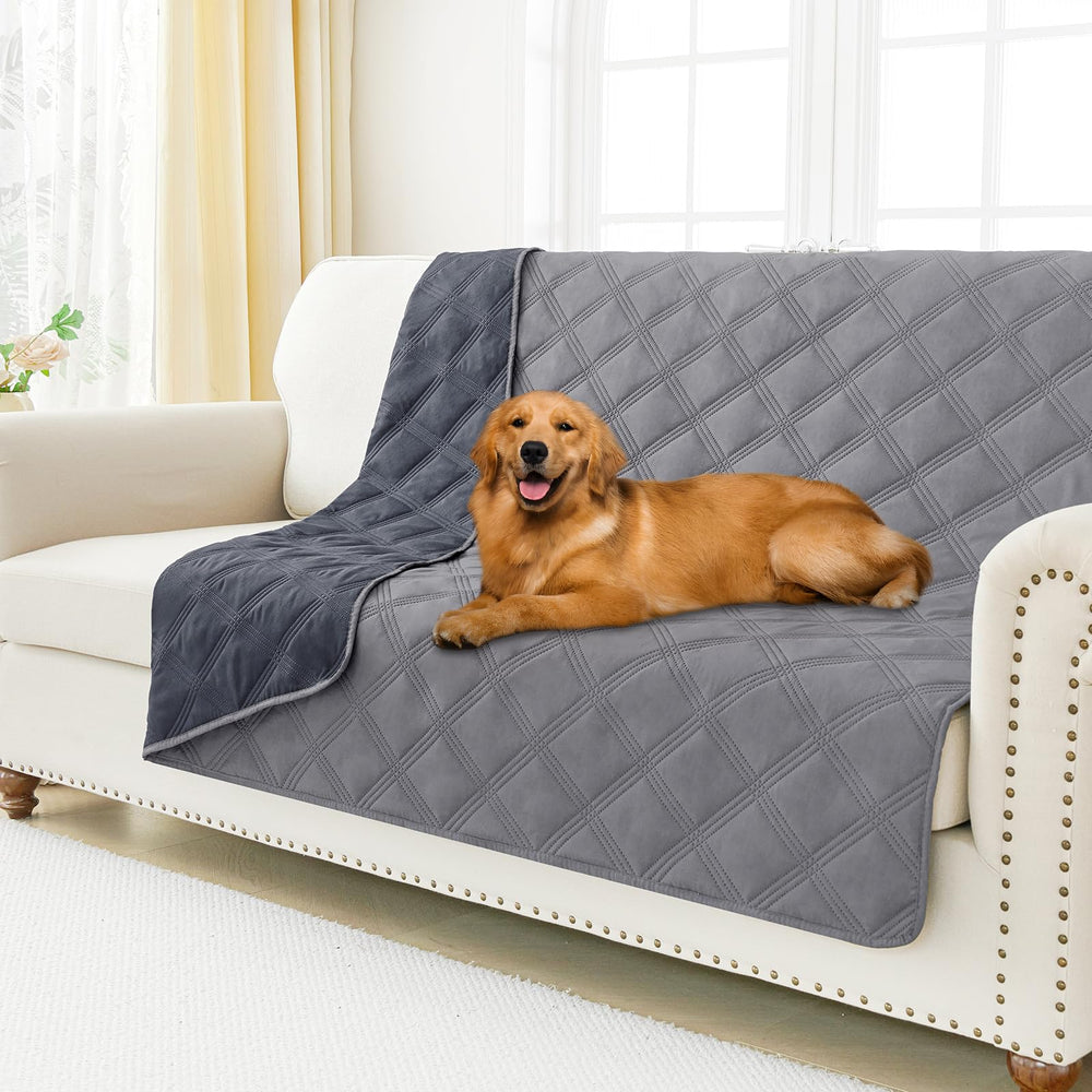 Couverture Smiry imperméable pour chien sur canapé, protège les meubles des liquides.