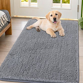 Smiry Tapis porte chenille pattes mouillées: absorption efficace et toucher doux.