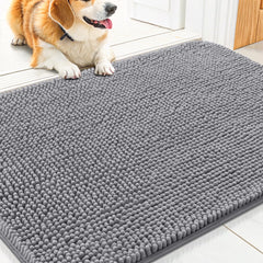 Smiry tapis porte-chien mouillé, chenille absorbante pour pattes à l'entrée.
