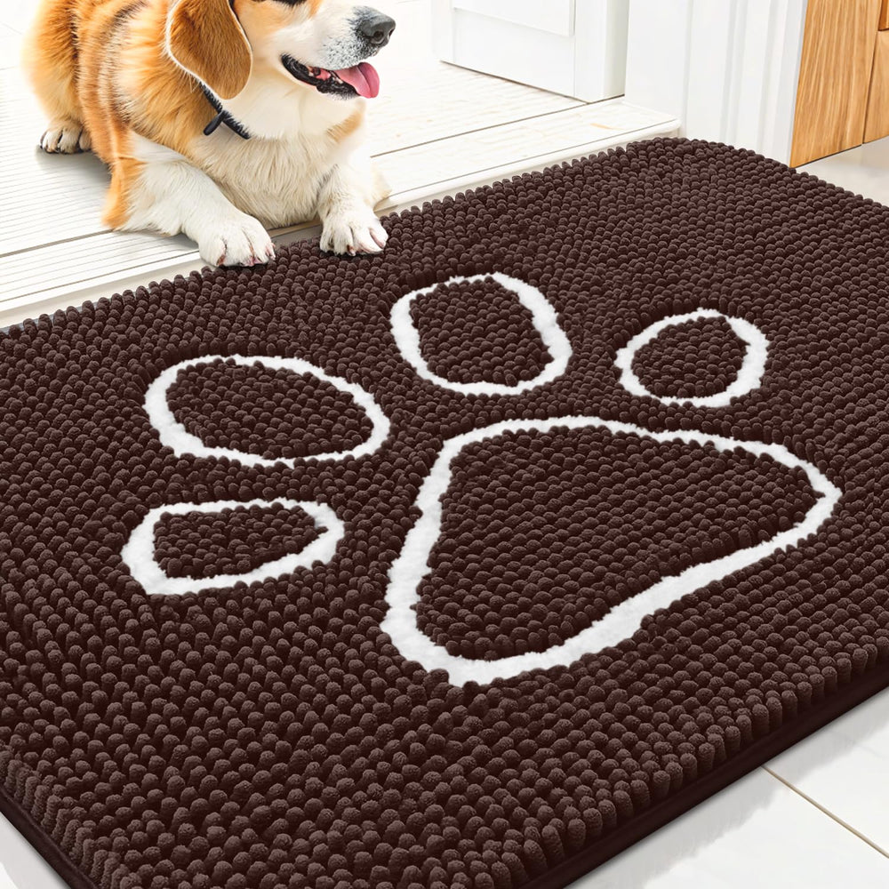 Smiry Tapis porte-chien pattes boueuses absorbe l'humidité et les salissures.