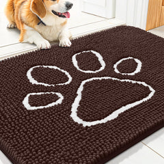 Smiry Tapis porte-chien pattes boueuses absorbe l'humidité et les salissures.