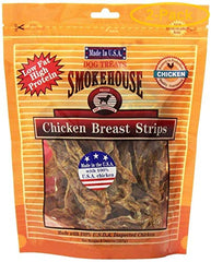Smokehouse bâtonnets poitrine de poulet — aperçu texture naturelle et collation idéale pour l'entraînement canin