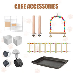 SNAAT cage d'oiseaux porte grande ouverte, accès pratique pour interaction quotidienne.