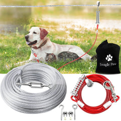 Snagle Paw – câble chien 100 pieds offrant liberté et sécurité dans le jardin