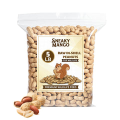 Sneaky Mango cacahuètes crus en coquille dans un sac, énergie naturelle pour la faune locale.