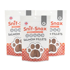 Snif-Snax : lot de 3 filets saumon, emballage pratique pour récompenses quotidiennes