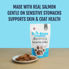 Snif-Snax saumon: qualité humaine démontrée dans chaque bouchée.