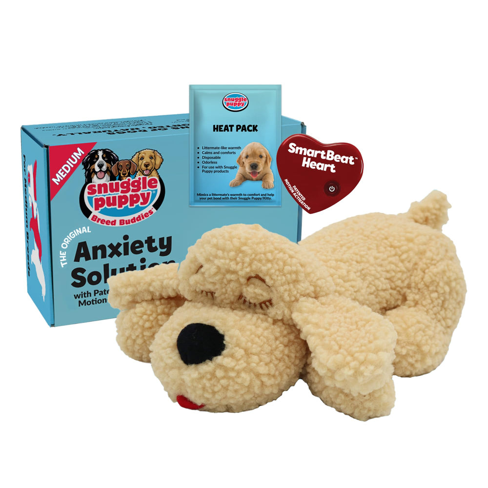 Snuggle Puppy avec battement réaliste, module apaisant pour chiots au coucher.