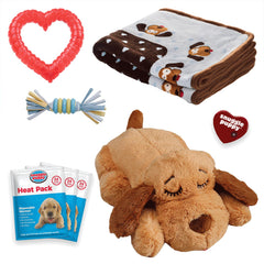 Snuggle Puppy biscuit peluche pour chiot, réconfort nocturne et calme.