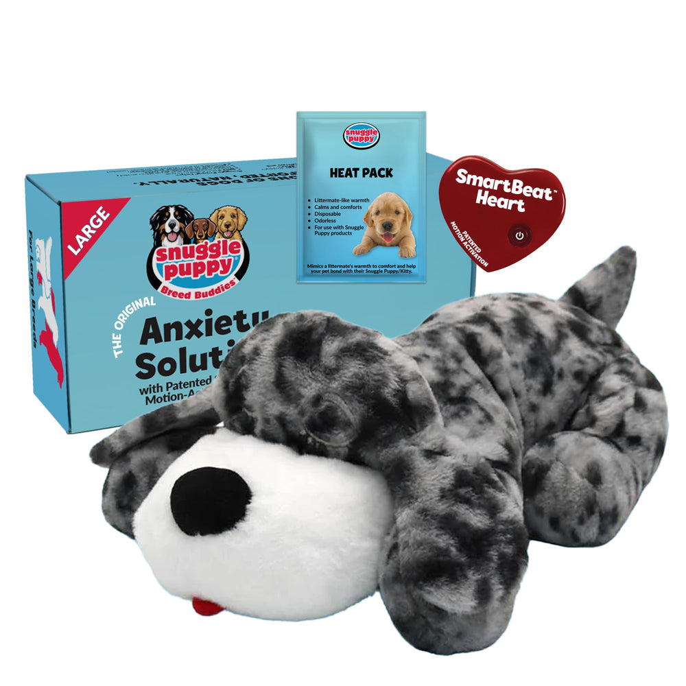 Snuggle Puppy avec cœur battant en peluche pour apaiser les chiots