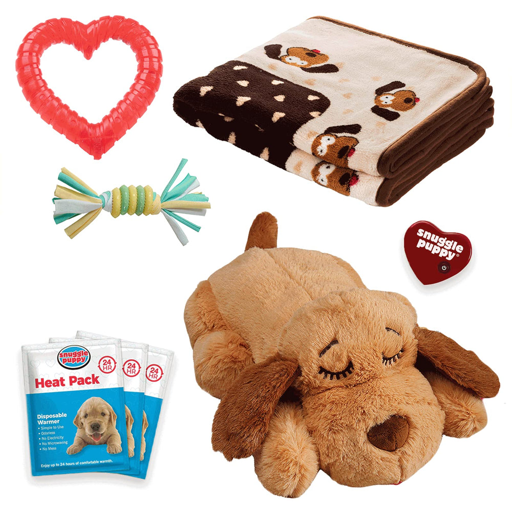 Snuggle Puppy cœur battant réaliste apaise le chiot et offre sécurité.