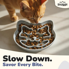 Snuggli puzzle alimentation chat – stimulation mentale pendant le repas.