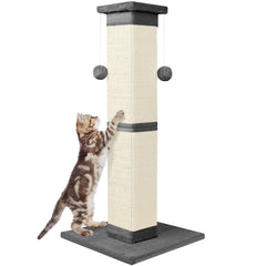 SOCATER griffoir chat 33 pouces avec surface sisal naturel protégeant les meubles.