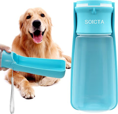 Gourde portable SOICTA pour chien en balade, pratique et légère.