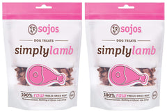 Sojos Agneau cru lyophilisé – emballage pratique en pack de 2 paquets de 4 onces.