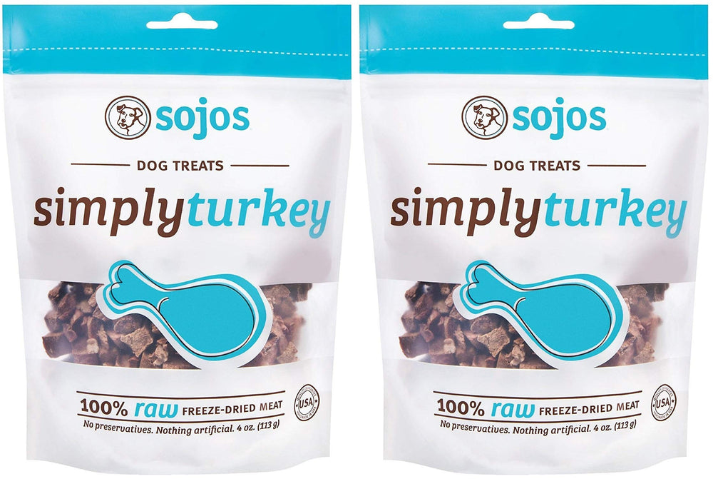 SOJOS Simply Turkey – bouchées lyophilisées 4oz, parfaites pour l'entraînement.