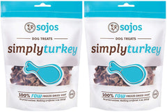 SOJOS Simply Turkey – bouchées lyophilisées 4oz, parfaites pour l'entraînement.