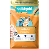 Solid Gold chat intérieur croquettes poulet, soutien digestif et goût apprécié.