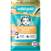 Croquettes Solid Gold pour petites races au poulet, faciles à mâcher pour chiens miniatures.