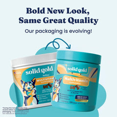 Solid Gold multivitamines pour chien — friandises saveur bacon, goût apprécié.