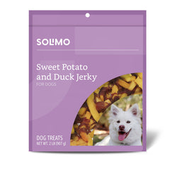 Friandise Solimo canard et patate douce, sachet prêt à l'emploi comme récompense rapide.