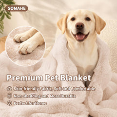 SOMAHE Couverture chien sherpa double-face, douceur luxueuse et chaleur homogène.