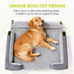Song Puppy bolsters ajustables avec fermeture velcro pour confort personnalisé.