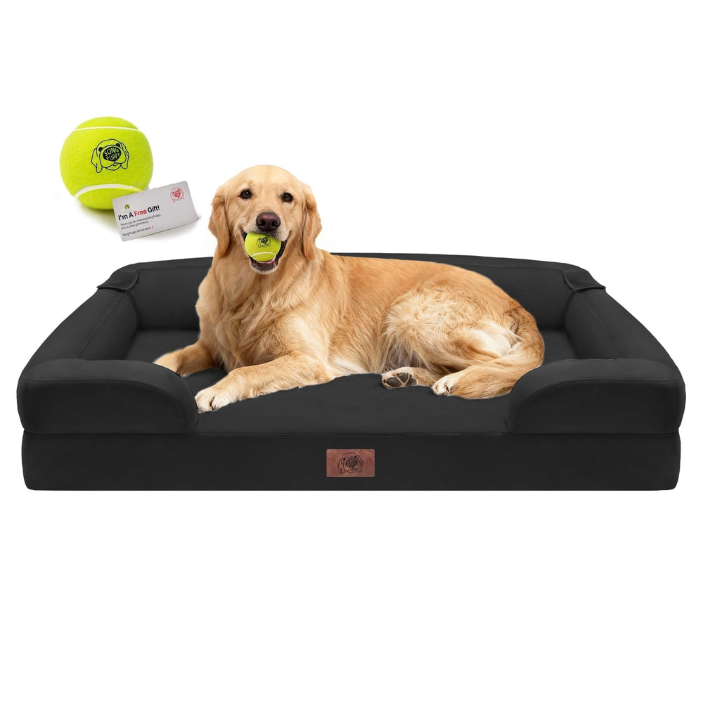 Lit orthopédique Song Puppy XL avec mousse mémoire pour un soutien homogène.