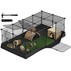 Cage SONGMICS pour rongeurs avec 20 panneaux offre espace généreux de jeu