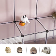 SONGMICS Enclos cochon d'Inde configuration personnalisable pour adapter l'espace.