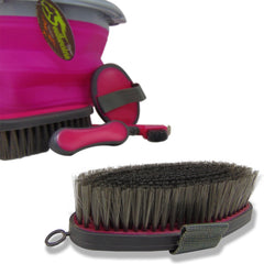 Brosse visage Southwestern Equine rose, soin précis autour du visage.