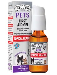 Gel premier soin Sovereign Silver pour animaux avec pompe, application facile