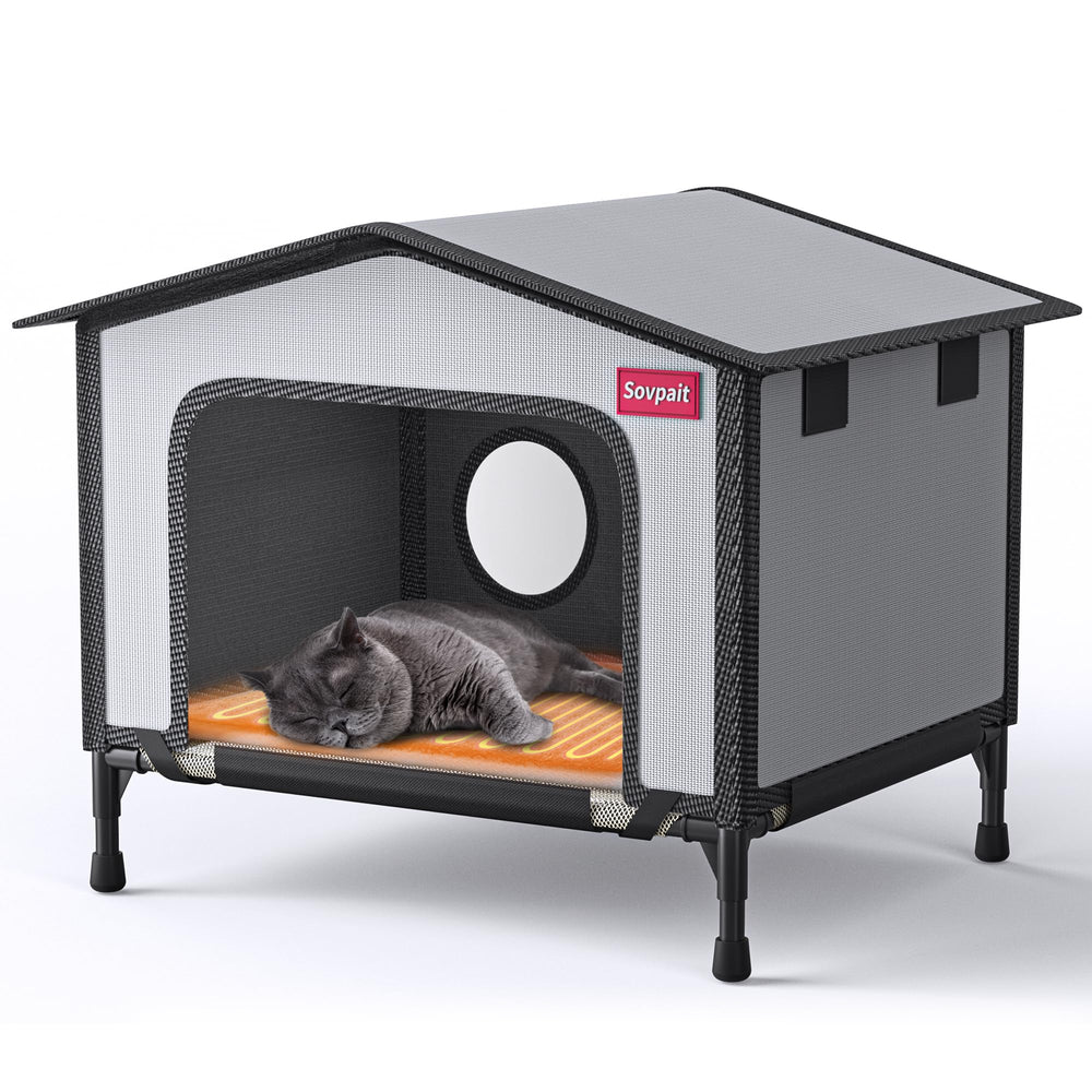 SOVPAIT nid-chat-exterieur-chauffee: abri chaud et sûr pour chat extérieur.