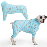 Spark Paws Pyjama chien bleu – Quatre-voies etirement pour confort optimal
