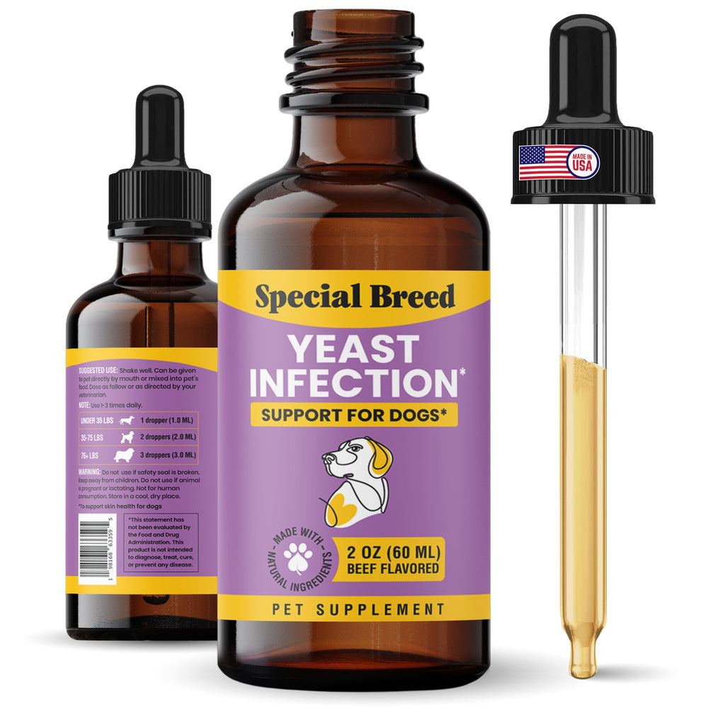 Special Breed bouteille gouttes levure chien, soulage potentiellement démangeaisons