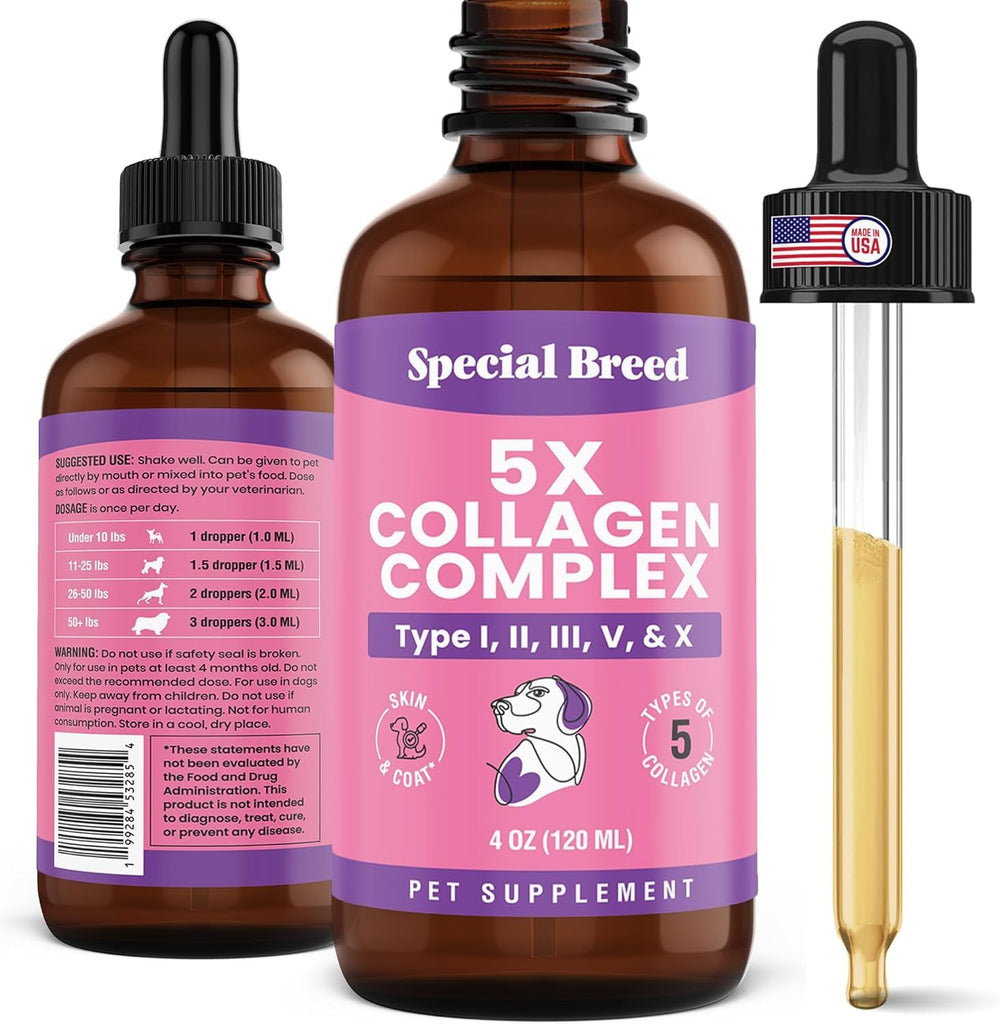 Special Breed Collagène : bouteille à mélanger pour l'articulation et le pelage.