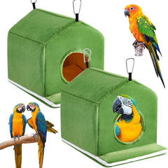 Nid Spiareal douillet vert extérieur, vue sécurisante pour oiseaux en cage.
