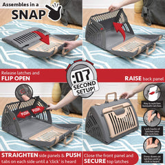 SportPet Designs porte-laterale-ouverture-large-chat permet un chargement en douceur.