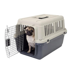 SportPet Caisse voyage chien: poignée supérieure pour transport facilité.