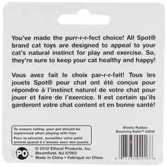 SPOT balle caoutchouc atomique forme bossellee, ideale pour poursuivre et chasser dans le salon.