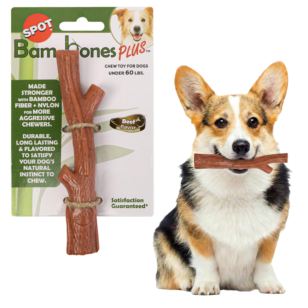 SPOT Bam-Bones Plus Branche—jouet a mâcher durable pour chiens mordeurs.