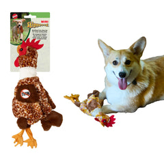 SPOT Skinneeez Poulet peluche-chien 13-pouces avant: jouet sans bourrage pour jeu intérieur.