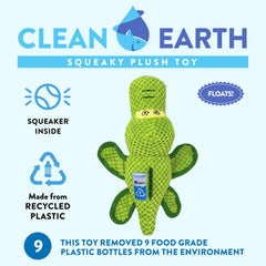 Peluche Spunky Pup Clean Earth flottante, idéale pour plage et lac.