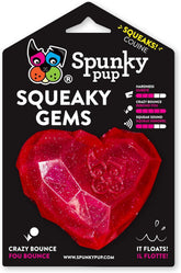 Spunky Pup Coeur Gemmes Siffant – jouet flottant idéal pour plage et jeux.