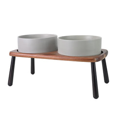 Bol SPUNKYJUNKY en céramique surélevé 8,3'' pour repas plus confortables.