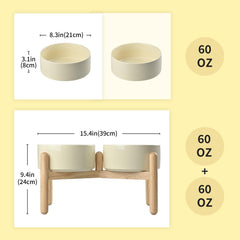SPUNKYJUNKY support en bois stable pour gamelles surélevées